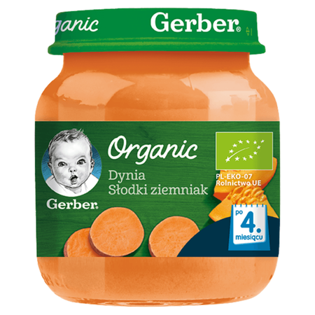 GERBER Organic dynia i słodki ziemniak 125g