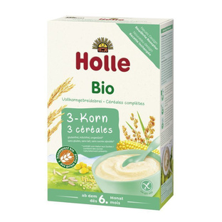 Kaszka Pełnoziarnista Bio 3 zboża Bezglutenowa Bezmleczna Holle 250g