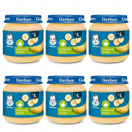 GERBER Delikatny banan 125 G x 6 sztuk