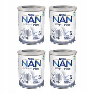 NESTLE NAN OPTIPRO PLUS 5 PRODUKT NA BAZIE MLEKA DLA MAŁYCH DZIECI 4 x 800G