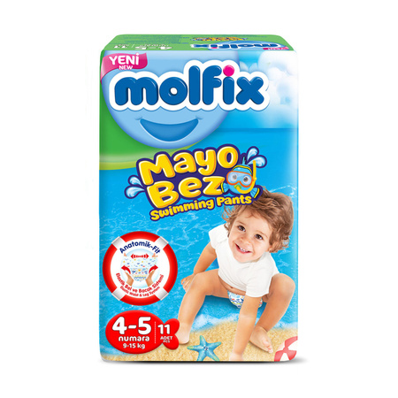 MOLFIX Pieluszki do pływania 4-5 (9-15 kg) 11 szt.