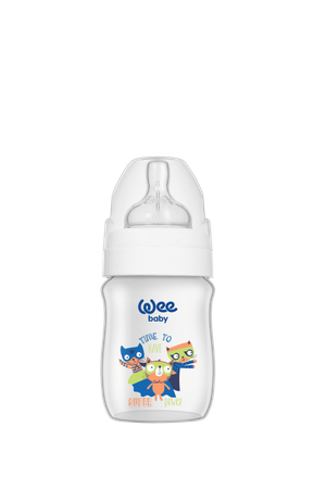 WEE BABY Butelka PP z szeroką szyjką 150ml biały