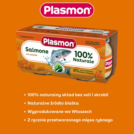 PLASMON Obiadek Łosoś z ziemniakami 2x80g 3 opakowania