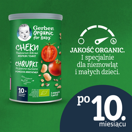 GERBER Organic Chrupki pomidor-marchewka 35g