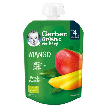 GERBER Mus Organic mango 80g