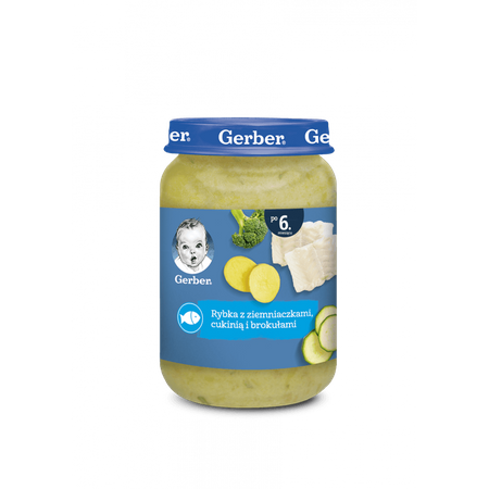 GERBER Rybka z ziemiaczkami .cukinią i brok. 190g