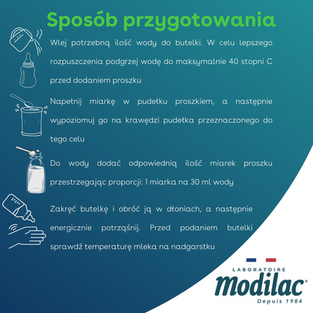 MODILAC BIO 3 Organiczny produkt na bazie mleka dla dzieci po 10. miesiącu 800g