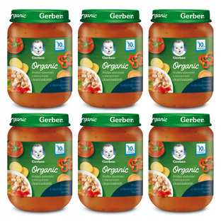 GERBER Organic sł ziemniaki z warzyw i kurcz x 6 sztuk