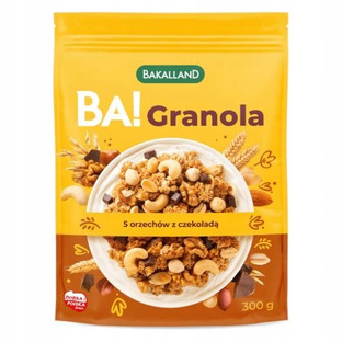 BAKALLAND BA! Granola 5 orzechów z czekoladą, 300g