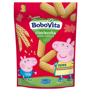 BoboVita Świnka Peppa Chrupiące ciasteczka pszenno-orkiszowe. po 1 roku. 150 g