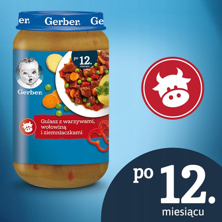 GERBER Gulasz z warzywami wołowiną i ziemniakami x 3 sztuk