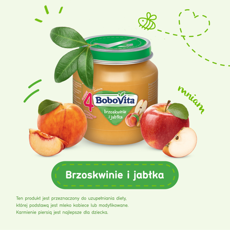 BOBOVITA Brzoskwinie i jabłka, 125g - krótka data