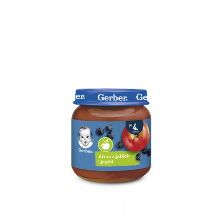 GERBER Krem z jabłek i jagód 125 G