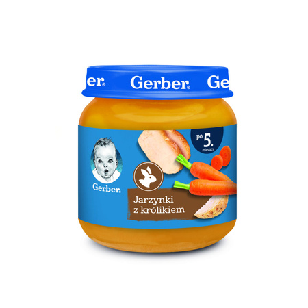 GERBER Delikatne jarzynki z królikiem 125 G