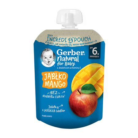 GERBER Natural Mus jabłko. mango. 4x80g