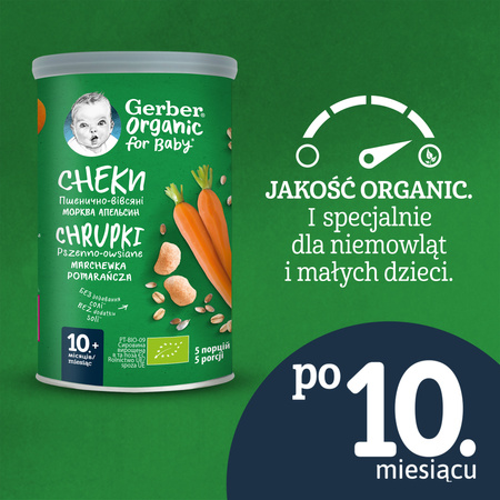 GERBER Organic Chrupki marchew-pomarańcza 35g