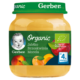 GERBER Organic jabł-brzosk-morela 125g