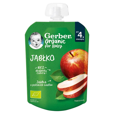 GERBER Organic jabłko 80g