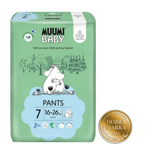 MUUMI Pieluchomajtki 7 XL 16-26 kg 34 szt EKO