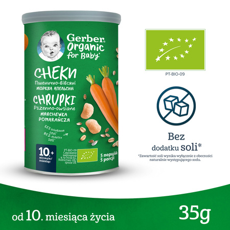 GERBER Organic Chrupki marchew-pomarańcza 35g