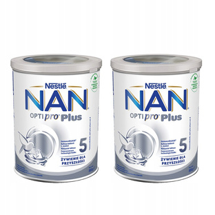 NESTLE NAN OPTIPRO PLUS 5 PRODUKT NA BAZIE MLEKA DLA MAŁYCH DZIECI 2 x 800G