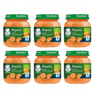 GERBER Organic dynia i słodki ziemniak x 6 sztuk