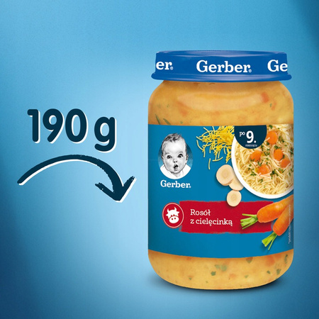 GERBER Rosół z Cielęcinką 190g x 3 sztuk