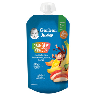 Gerber Junior Deserek jabłko banan brzoskwinia morela mango 110 g