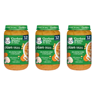 GERBER Organic Delikatne curry z warzywami. 250g x 3sztuk