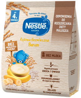 NESTLE Kaszka Ryżowa bezmleczna Bananowa, 170g