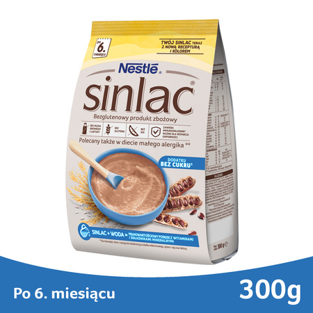 NESTLE SINLAC Produkt Zbożowy bez glutenu i dodatku cukru 300g