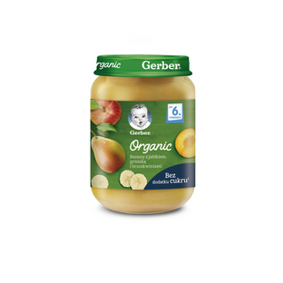 GERBER Organic banan.grusz.brzos. 190g