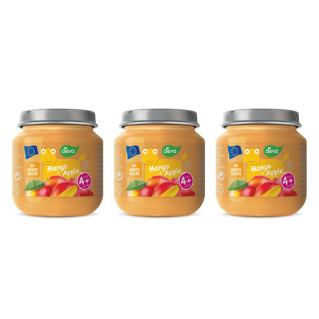 DEVA Deserek mango z jabłkiem. 3x125g