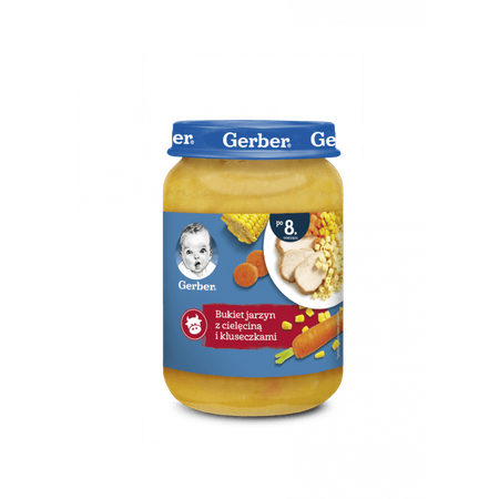 GERBER Buk jarzyn z cielęcina i kluseczkami 190 G