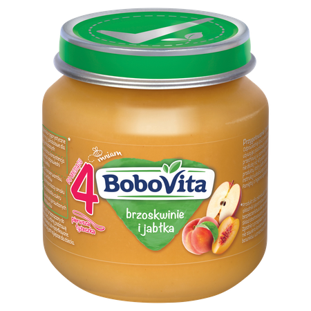 BOBOVITA Brzoskwinie i jabłka, 125g - krótka data