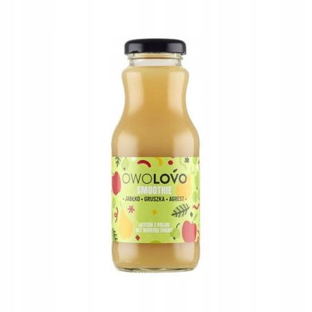 OWOLOVO Smoothie Jabłko gruszka agrest 250ml