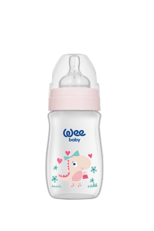 WEE BABY Butelka PP z szeroką szyjką 250ml róż