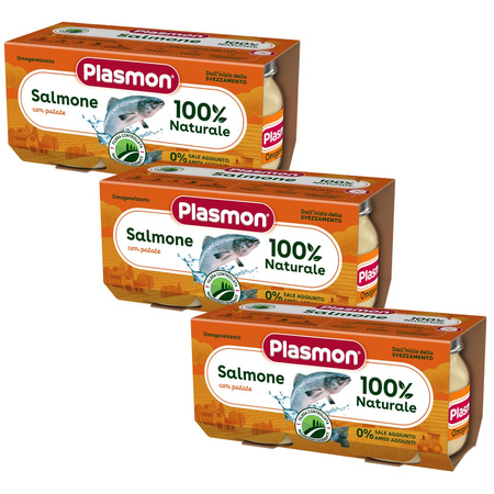 PLASMON Obiadek Łosoś z ziemniakami 2x80g 3 opakowania