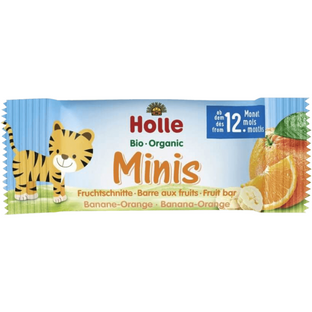 HOLLE Mini batoniki banan-pomarańcza Bio 100g NOWE