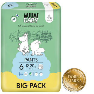 MUUMI Pieluchomajtki 6 (12-20kg) 52 szt BIG PACK