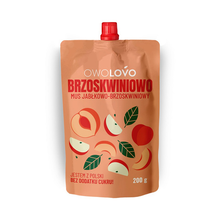 OWOLOVO Mus jabłkowo-brzoskwiniowy 200g