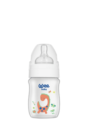 WEE BABY Butelka PP z szeroką szyjką 150ml biały