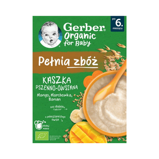 GERBER Organic Kaszka pszenna mango marchew.200g