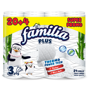 FAMILIA Papier toaletowy trójwarstwowy bambus BIG PACK 24 rolki