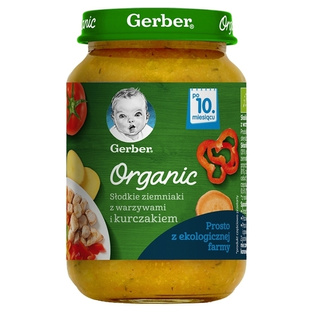 GERBER Organic sł ziemniaki z warzyw i kurcz 190g