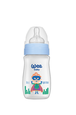 WEE BABY Butelka PP z szeroką szyjką 250ml nieb.