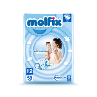 MOLFIX Pieluszki MINI 2 (3-6 kg) 58 szt.