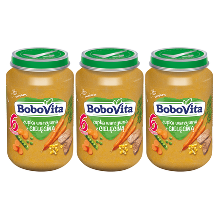 BOBOVITA Zupka z cielęciną 3x190g KD