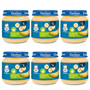 GERBER Delikatny banan 125 G x 6 sztuk