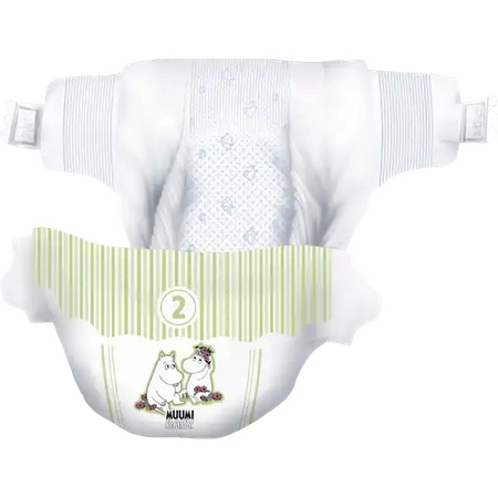 Moomin Baby pieluszki eko Newborn 2 56 szt. 3-6kg (wcześniej Muumi)